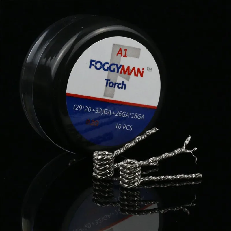 Factory price A1 Super Juggernaut Taiji Tiger Torch Twisted prebuilt coil fit 510 rda atomizer