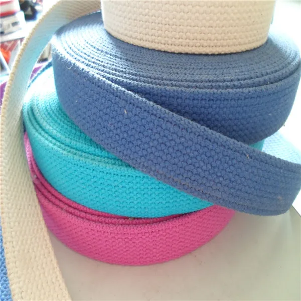 100% organic woven cotton biscuit webbing black cotton webbing
