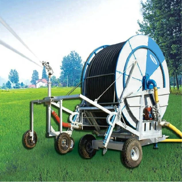 Hot sale good quality OEM large hose reel irrigation system with traveling irrigator with garden sprinklers