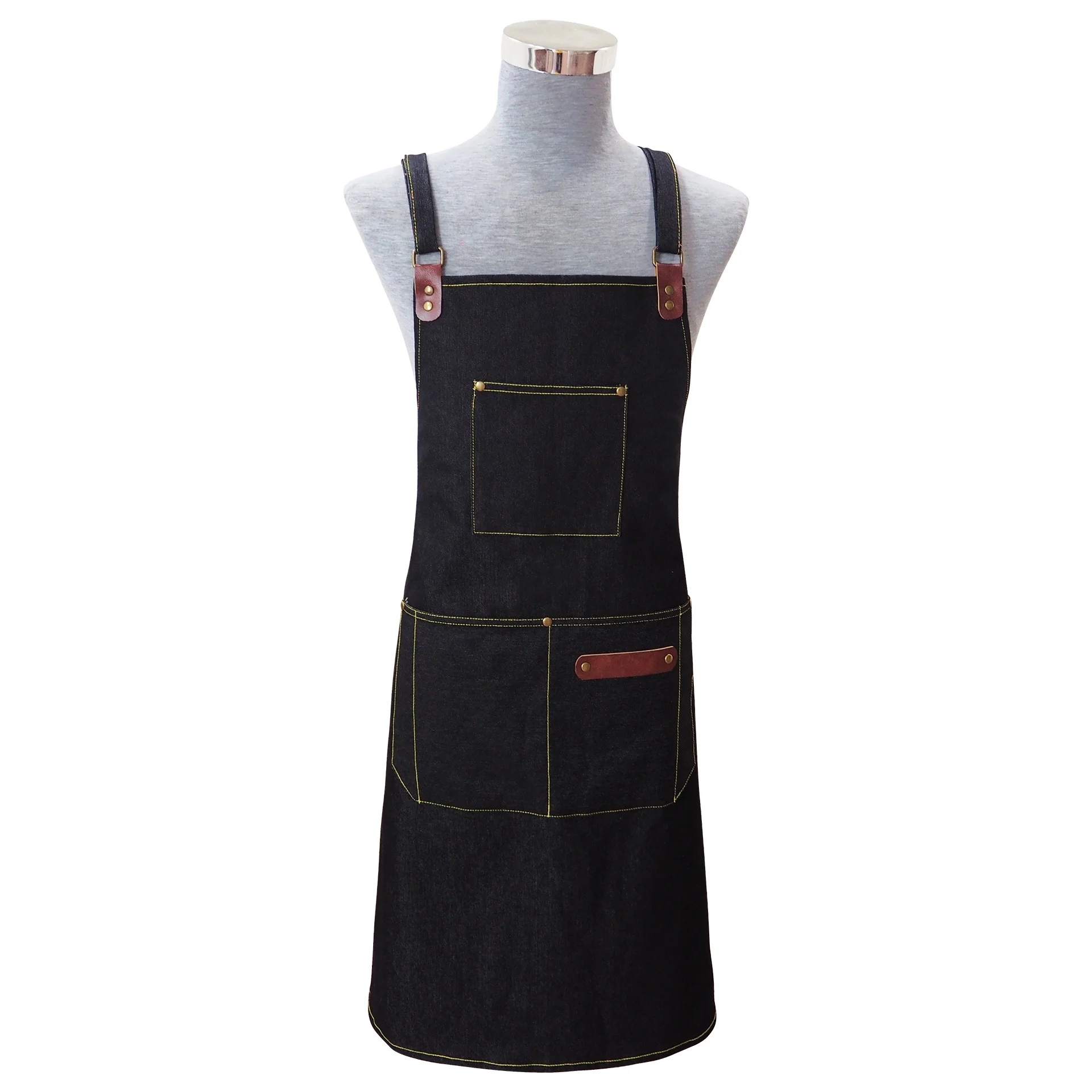
 Домашний фартук Meita из джинсовой ткани под заказ, стильный мужской кухонный фартук, фартук для барбекю высокого качества  