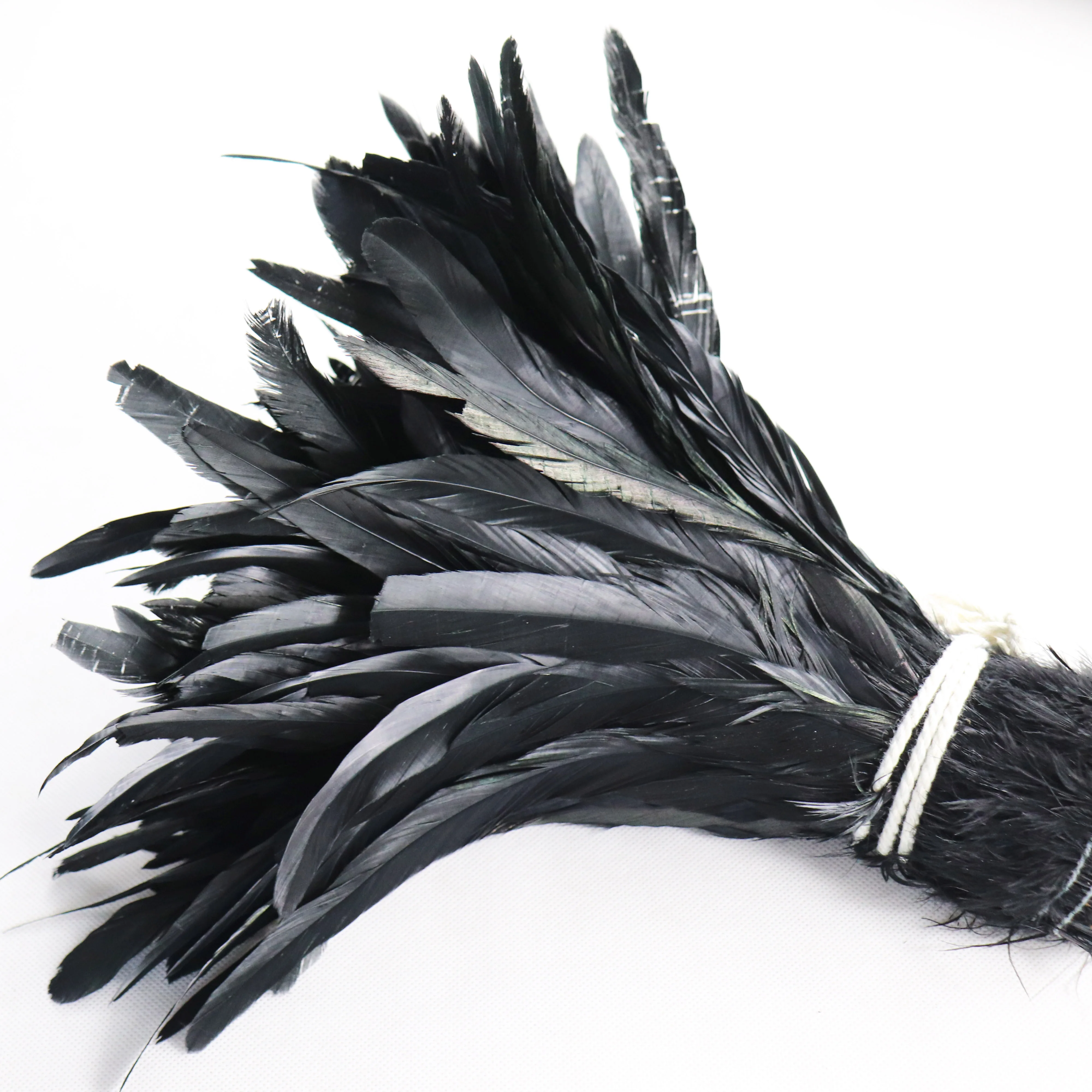 Wholesale Dyed Coque Tails Feather Long Black Feathers Rooster Feathers For Sale (62003232091)