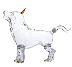 big capacity animal shape dog design borosilicate glass wine bottle