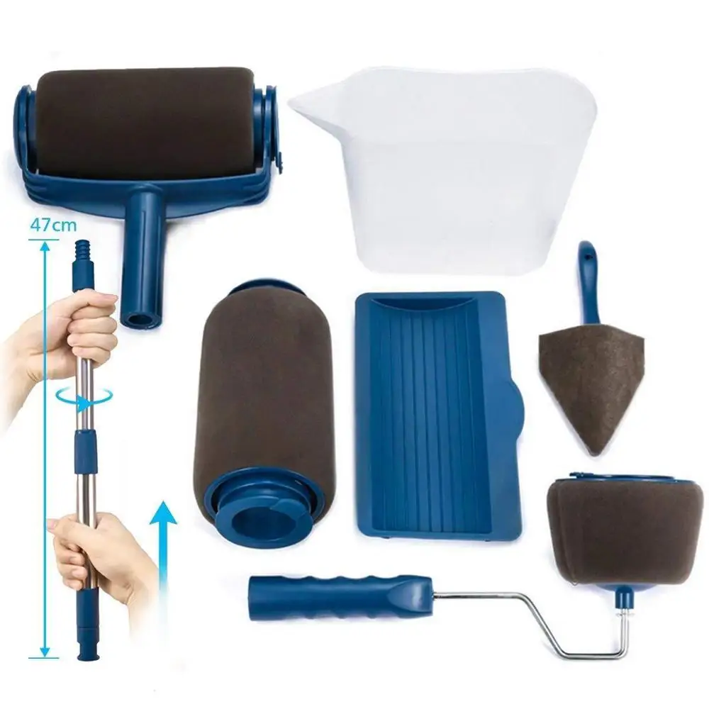 Paint Runner Pro Roller Wall Brush Handle Painting Room Flocked tool