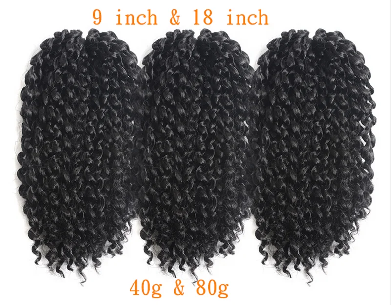 18 Inch Crochet Braids Extensions Afro Kinky Braiding Hair Bohemian Jerry Curl Hair Extensions