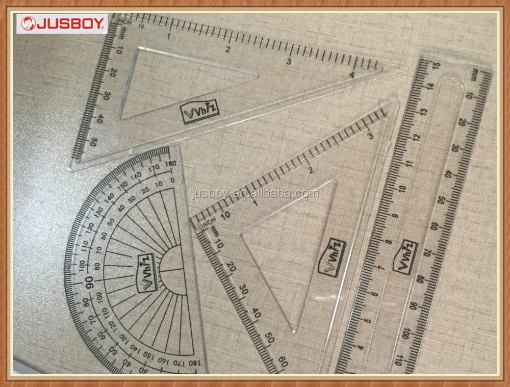 Набор геометрических линейки для школы, проттер, треугольная линейка