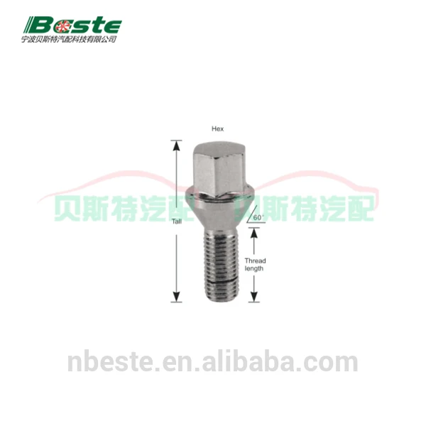 24 мм длина резьбы 54 мм Tall сразу фабрика колесные болты и гайки колеса болт сплава колеса болт гайка