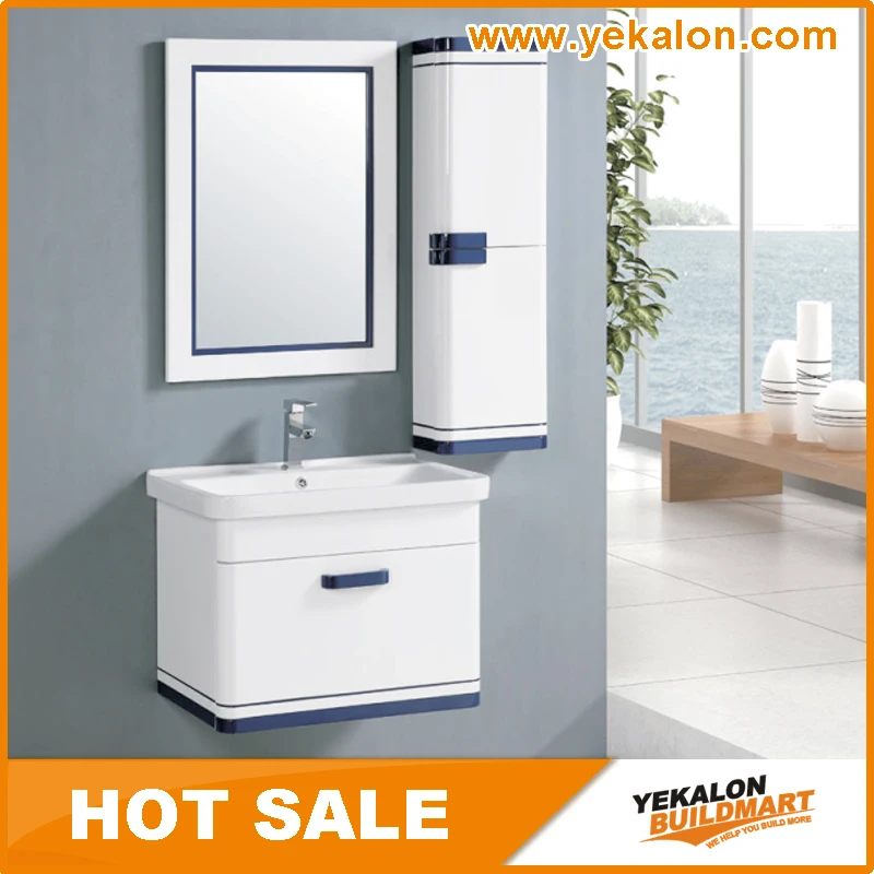 New TOP Selling Modern cheap luxury furniture mirrore hanging waterproof Vanity PVC Bathroom Cabinet