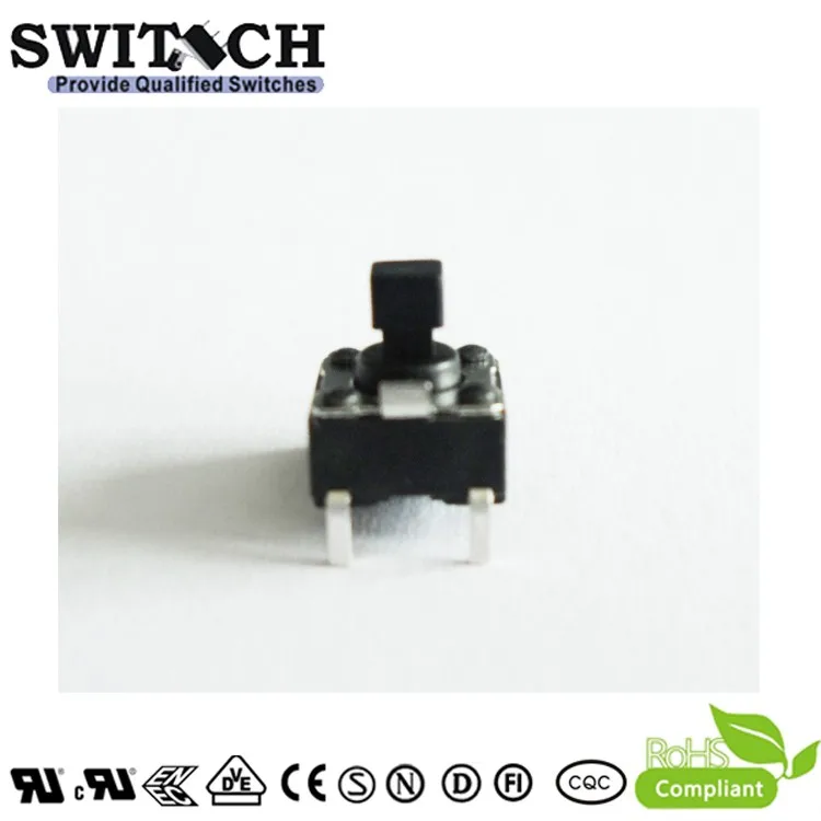 6*6mm PCB 2 feet tact switch with special vertical gull wing