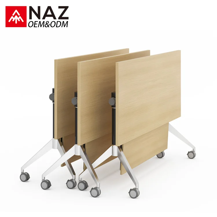 
Hot selling high quality folding training table with wheel for training room 