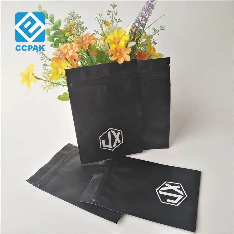 Mylar foil 3 side sealed flat sachet for sunflower / alfalfa / grass seed packaging, mini ziplock bags