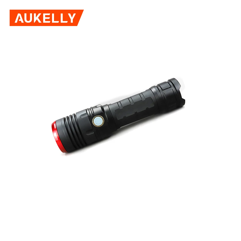 Светодиодный тактический фонарик Aukelly Zoomable t6 перезаряжаемый водонепроницаемый 18650 лм сделано в Японии