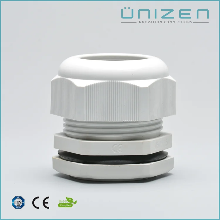 Unizen Метрическая Резьба Водонепроницаемый IP68 M50 * 1.5 Нейлон Пластиковый Кабельный Ввод
