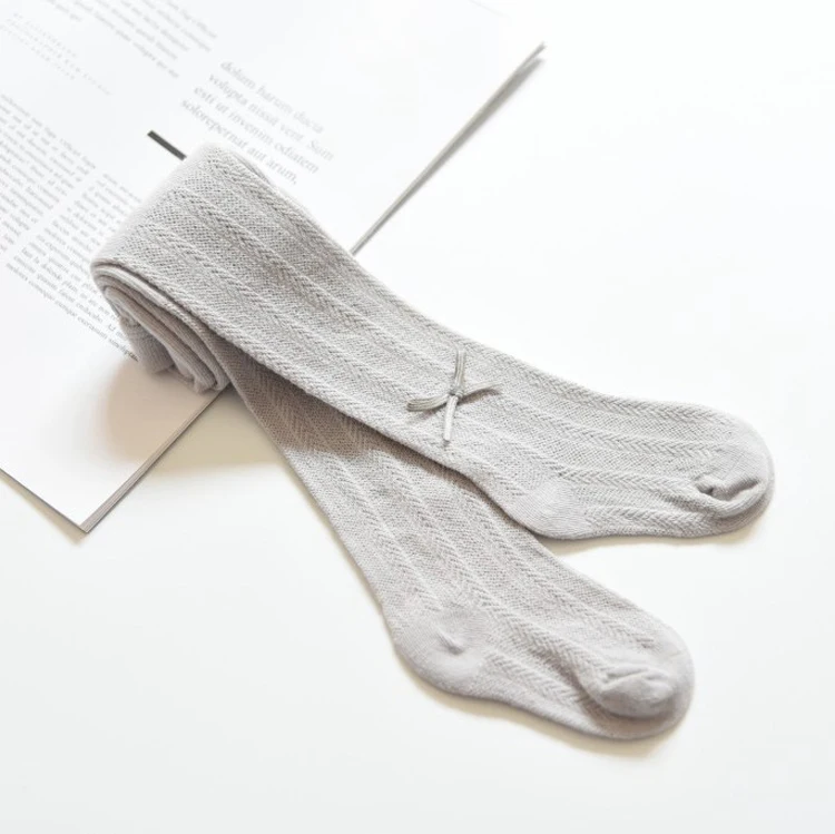  Оптовая продажа милые хлопковые детские колготки с бантом летние тонкие уютные