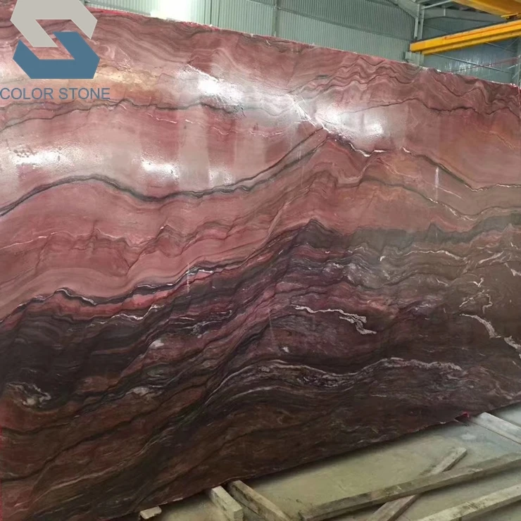 Лучшее качество Лучшая цена! Бразильские экзотических красный fusion Кварцит Плит