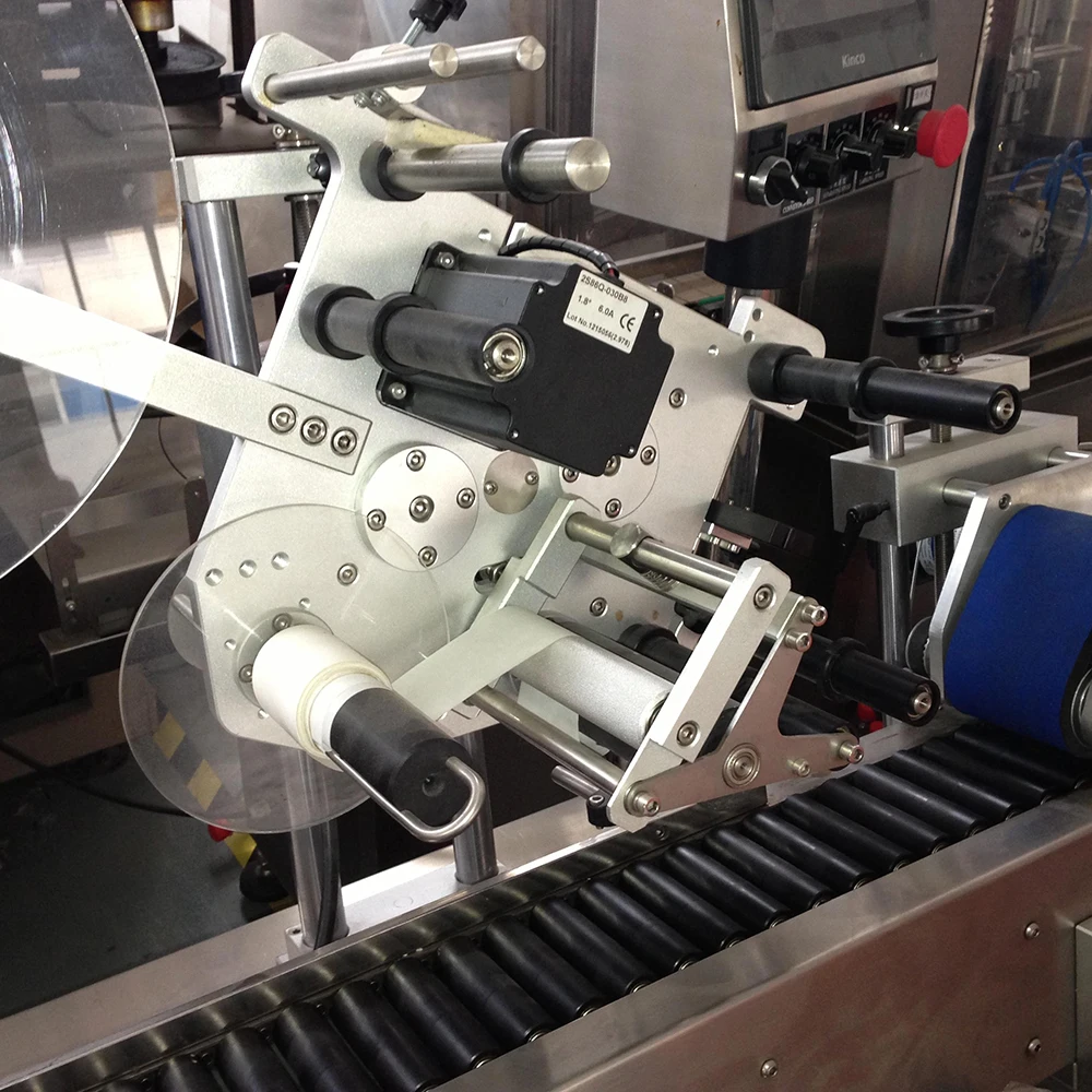 YM215 Automatic ampoule vial tube label applicator horizontal labeling machine