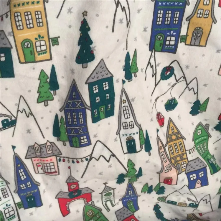flannel fabric para navidad telas para pijamas /sabanas franela cotton flannel fabric terry fabric