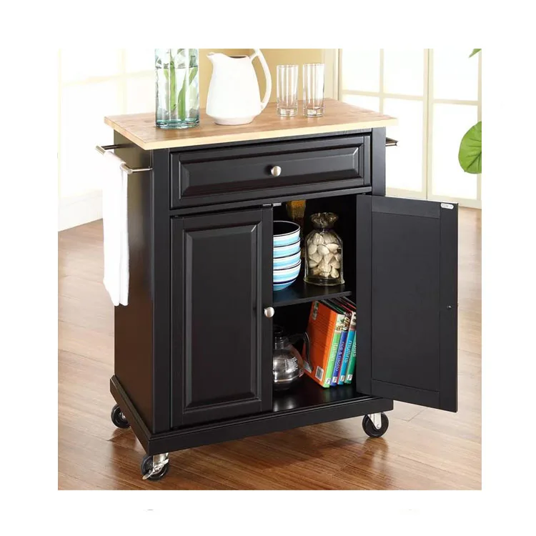 Шкаф из натурального дерева, Кухонная Тележка на колесиках с хранилищем