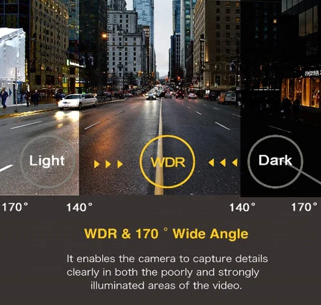 Car camera dashboard 1080P Full HD 2.7 inch touch screen dash camera night vision WDR 170 degrees G-Sensor car driving recorder