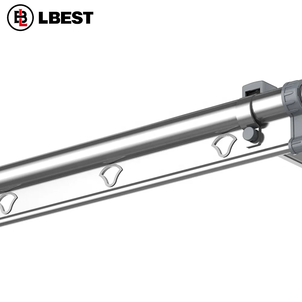 Space saving balcony clothes drying metal folding coat hanger