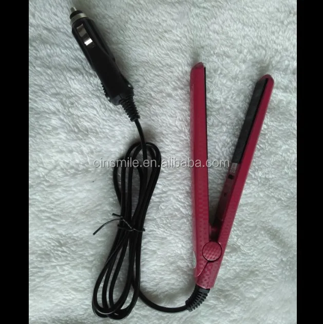 High quality with best price car charger mini hair straightener hair iron for personal use