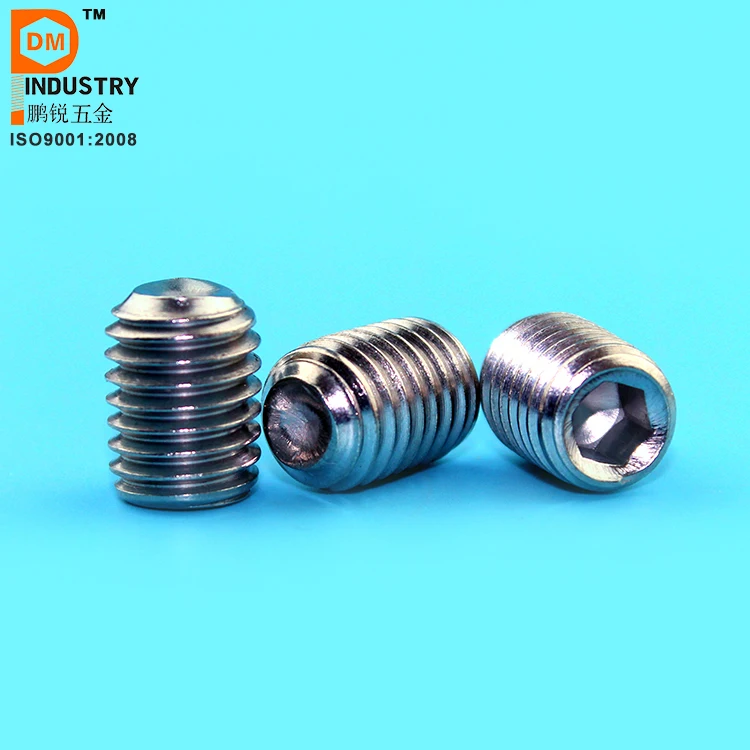 high quality DIN916 hexagon socket set screws with cup point
