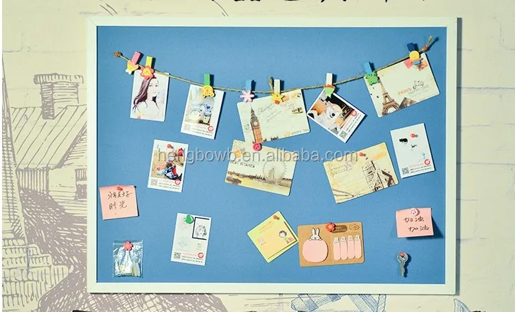 Pin board wall mounted,office soft fabric decorated bulletin board for kids