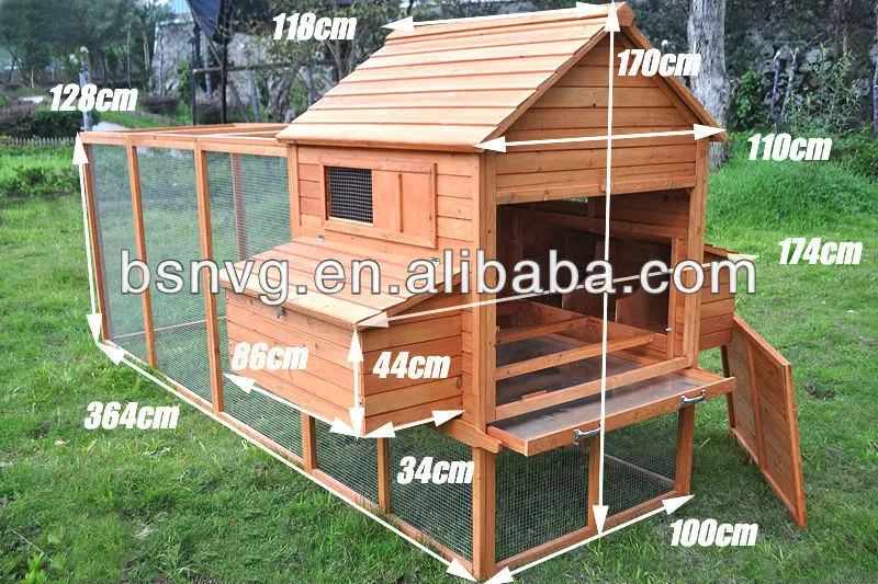 Extra Large Run 3.65M Wooden Chicken Coop