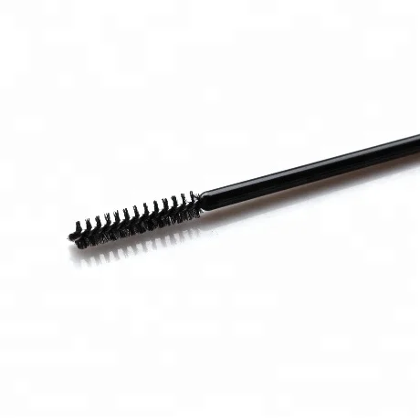 
50pcs/bag black plastic handle straight shape disposable mascara brush for eyelash 