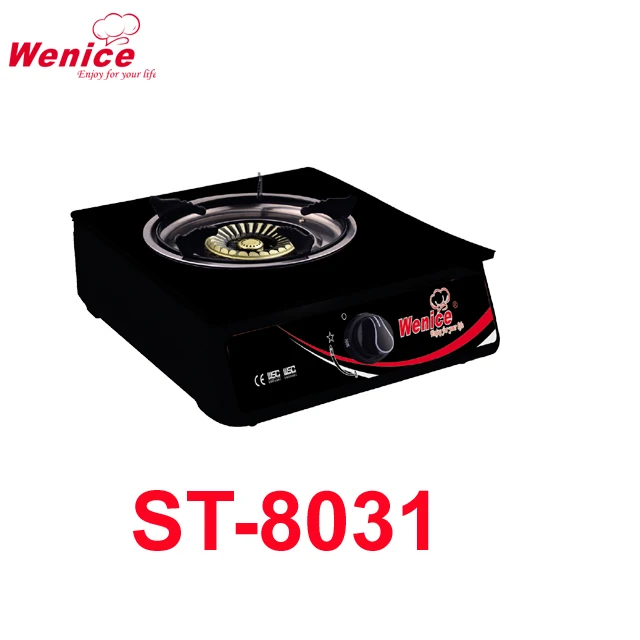 single burner gas cooker stove for gas stove manufacturers china with tempered glass