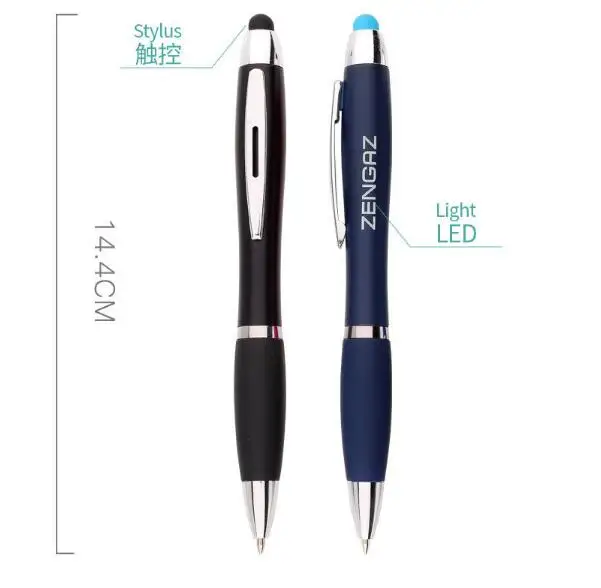 Pen with flashlight promotional custom led flashlight pen