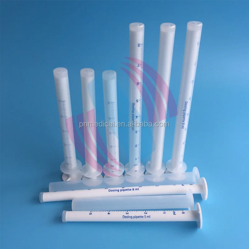 Reuseable Baby oral 5 ml dosing pipette with PP PE material