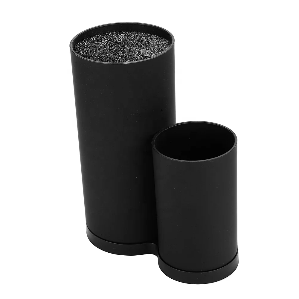 
Plastic with soft touch coating knife block stander holder storage 2 in 1 for kitchen knvies and kitchen utensils 