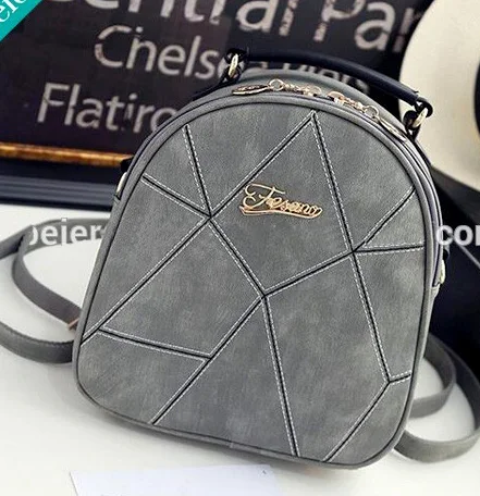 High quality fashion school girls leather back pack women pu backpack for college