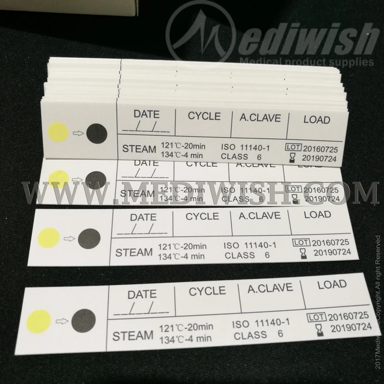 Sterilization Validation Chemical Indicator Cards For Testing The Effectiveness Of A Sterilization Process