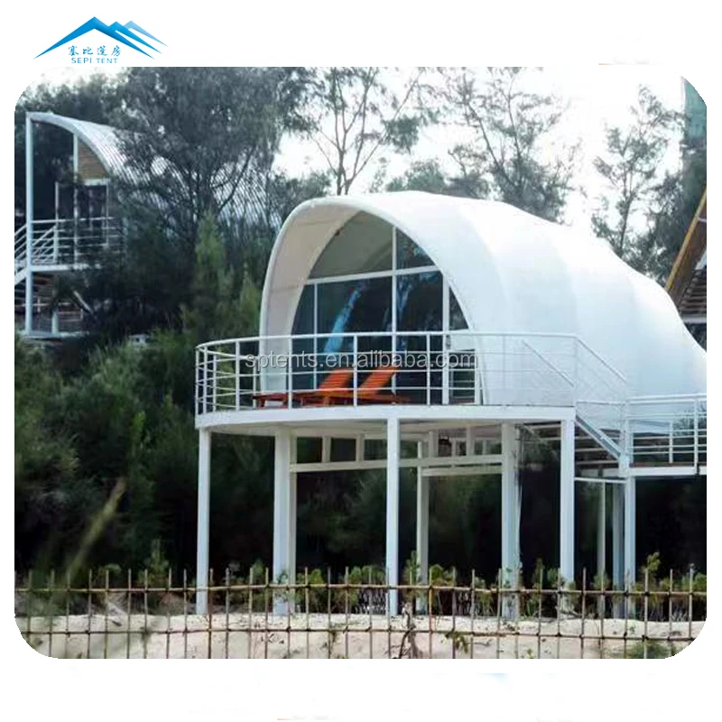 42sqm shell luxury hotel tent PVDF membrane architecture structure  tent