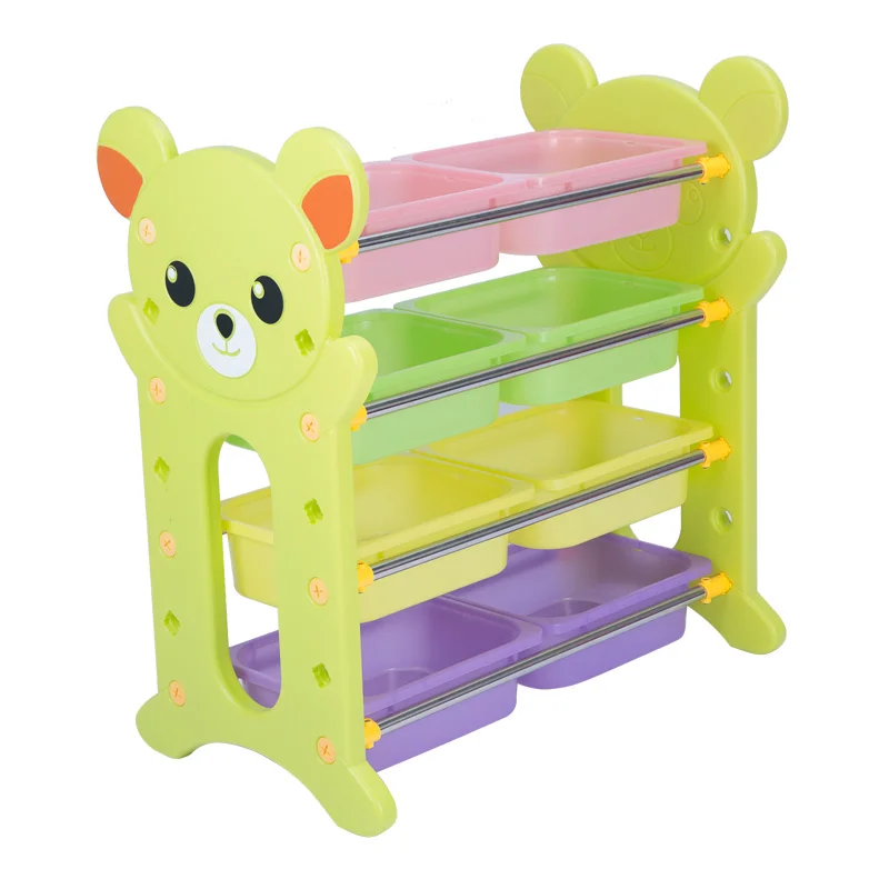 Bear kids plastic toy storage cabinet/children toys storage cabinets/kindergarten furniture QC-04026
