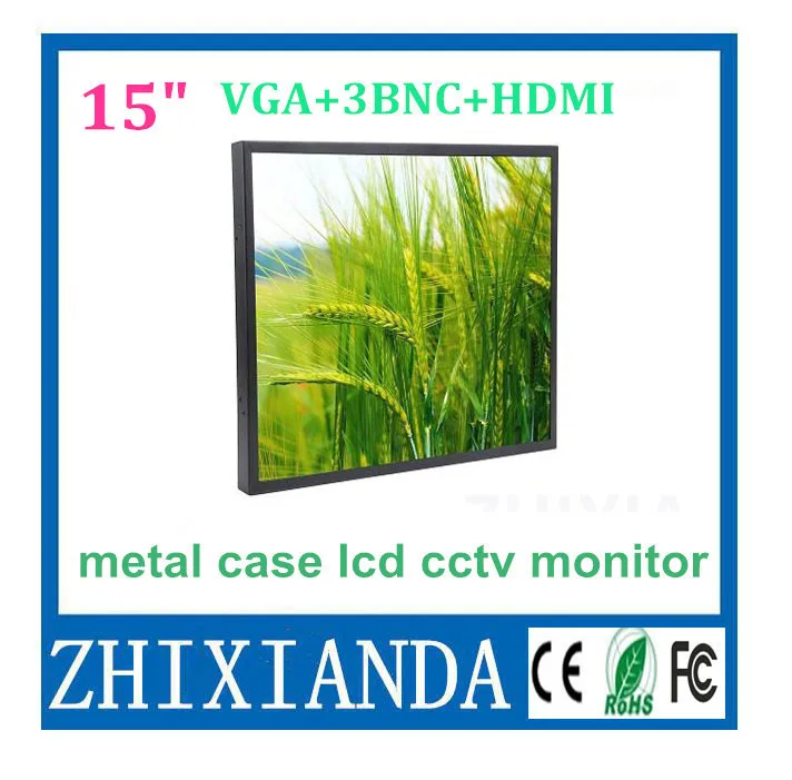 15 inch metal case open frame monitor with bnc for/supported/hdm/ypbpr/vebs 1080p hd led monitor