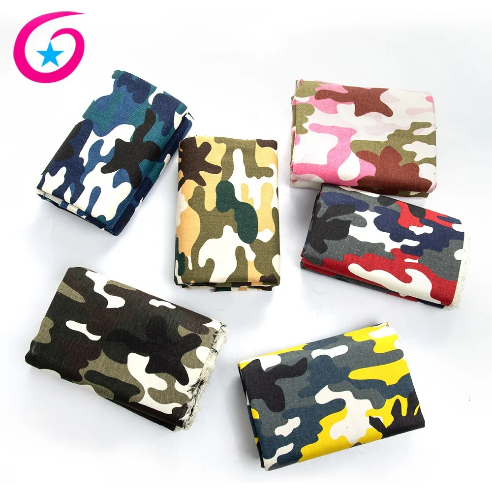 Factory sale Cotton Canvas camouflage printed Fabric with GRS certificated