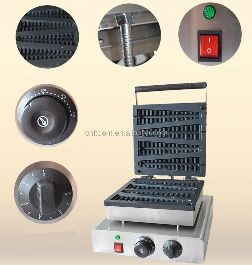 Double plate heart shape electric commercial egg waffle maker