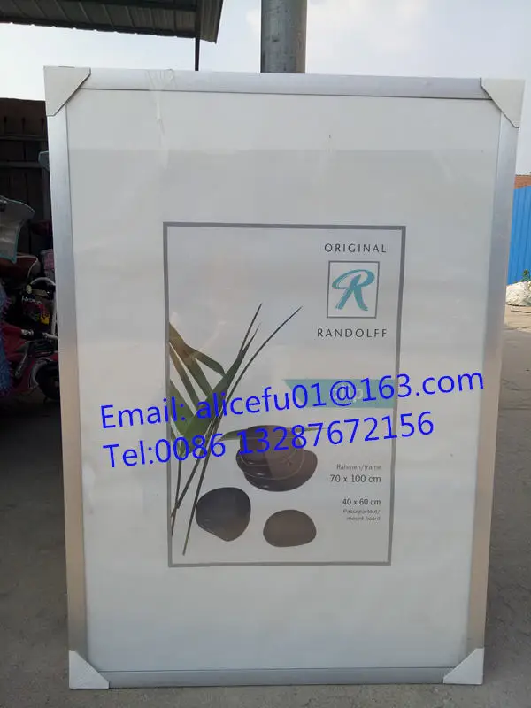 Bulk Wholesale Wide Border Large Brushed Silver Aluminum Photo Picture Frame Poster Frame 40x50 50x70 60x80 70x100cm