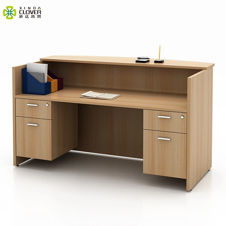 European style modern wholesale 2 person white plywood material used small beauty salon reception desk