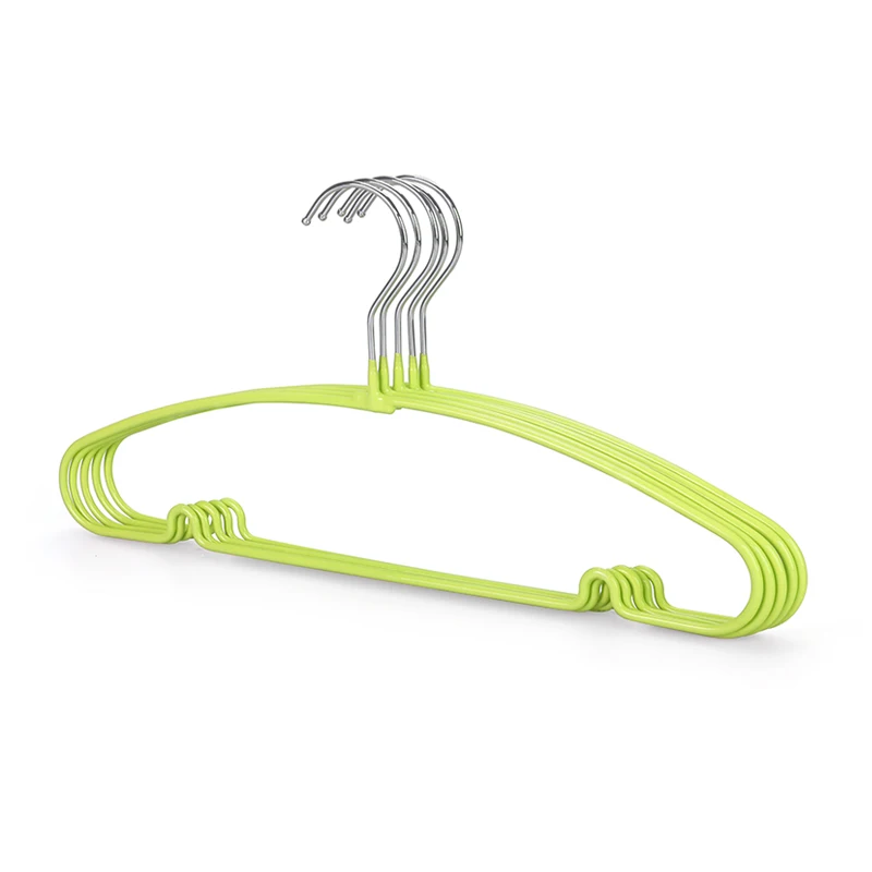 Clothing Type Adult Standard Colored Plastic PVC Coated Bulk Laundry Metal Wire Clothes Coat Hangers