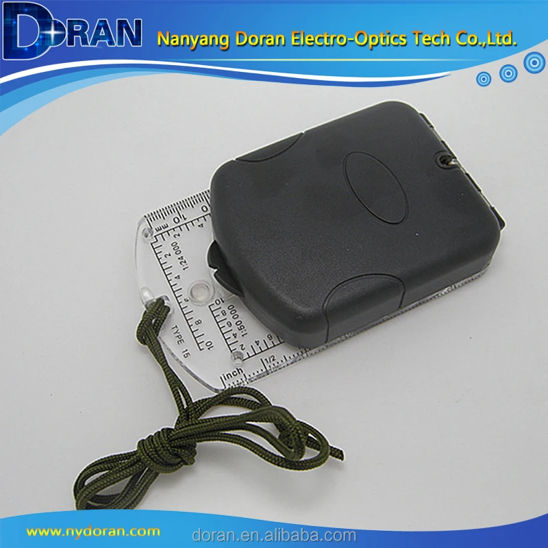 Outdoor Folded Hiking Compass With Protector Map Measure Compass