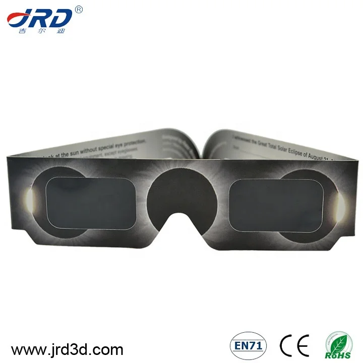 
Custom Logo Classic Cheap 3d Paper Solar Eclipse Glasses 