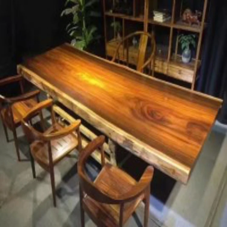 Dining Room Natural Solid Wood Dining Table And Chairs