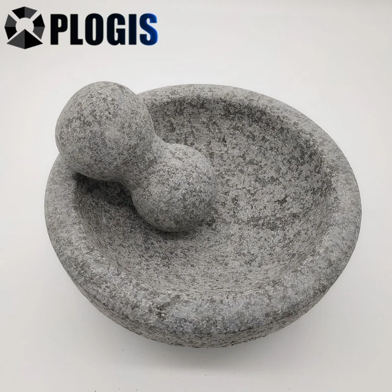 wholesale Large Granite marble stone  Mortar And Pestle set big Size 20*9 cm 15cm 2 cup
