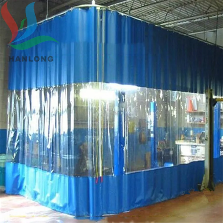 Waterproof tarpaulin for Car Wash Curtain/PVC Vinyl Custom Autobody Shop Curtains Walls
