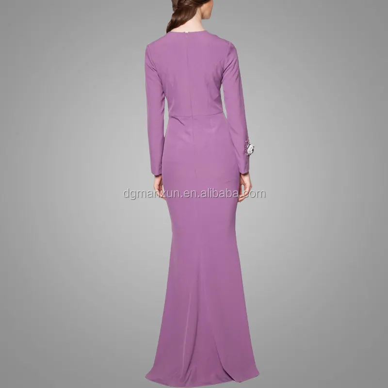 Model Baju Kurung Modern Beauty Elegant Jeseena Dress Purple Peplum Dress