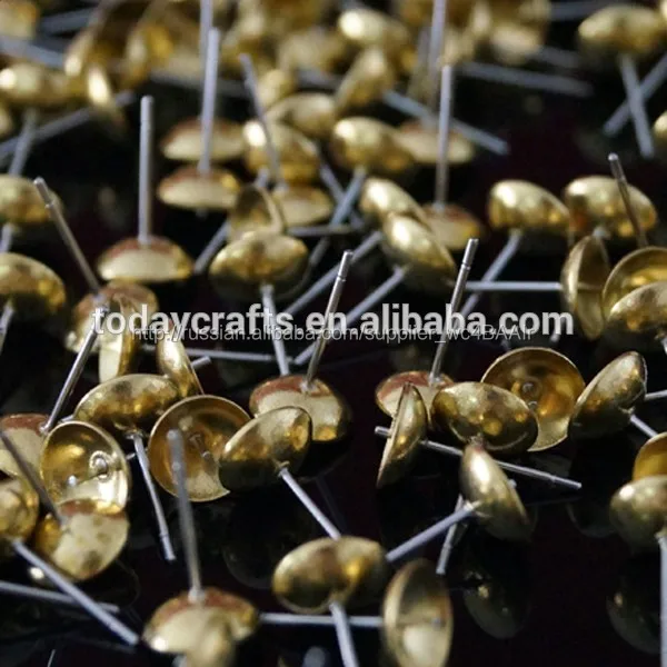 4 x 12mm brass héand stainless steel metal earrings for pearls