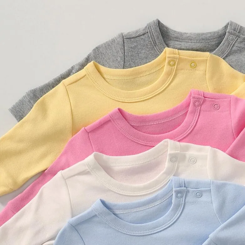 manufacturer black plain baby rompers long sleeve newborn baby clothes